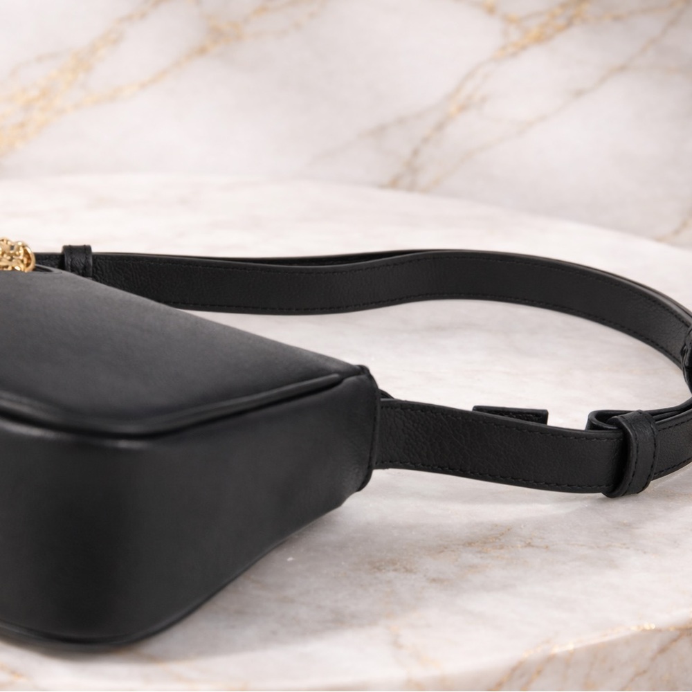 Versace Grained Calfskin Leather Shoulder Bag with Gold Medusa - Picture 12 of 17